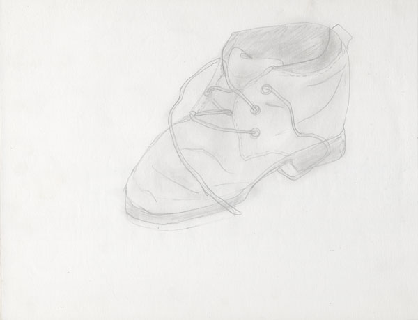 Drawing of a shoe.