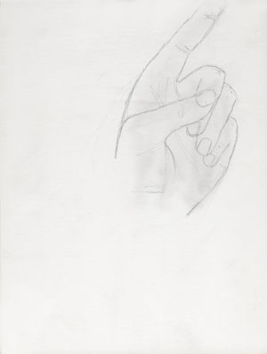 Drawing of hand.
