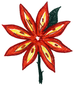 Drawing of a flower.